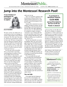 Jump into the Montessori Research Pool!