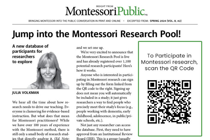 Jump into the Montessori Research Pool!