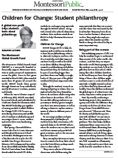 Children for Change: Student philanthropy