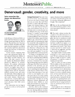 Denervaud: gender, creativity, and more