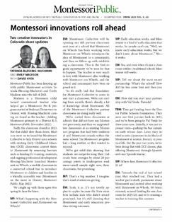 Montessori innovations roll ahead